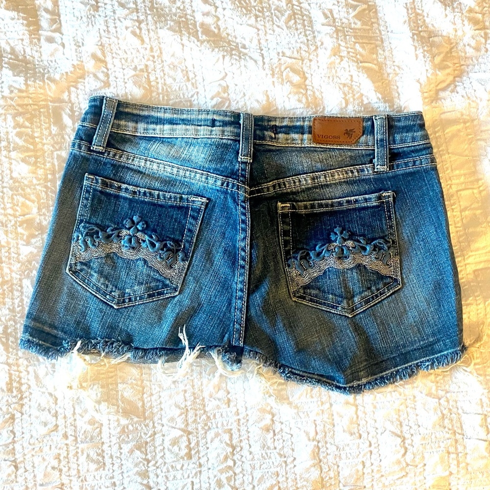 Blue Vigoss denim short shorts, sz 5/6 (28) - Picture 5 of 8